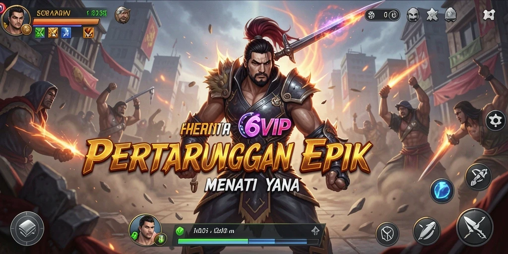 Screenshot gameplay seru 6SVIP dalam bertarung.