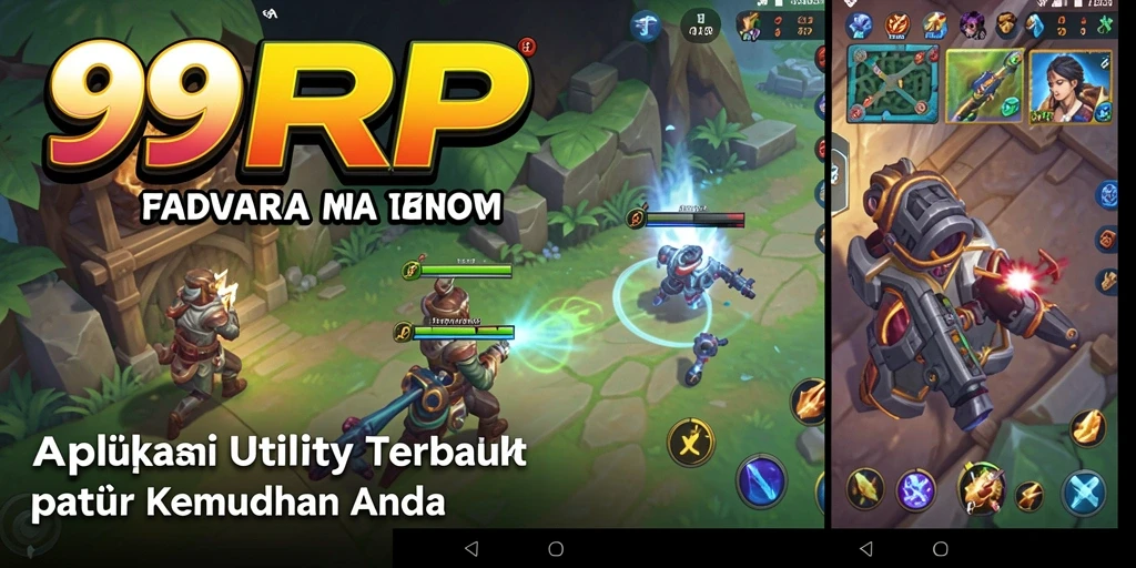 Tampilan antarmuka aplikasi 99RP dengan berbagai fitur Utility.