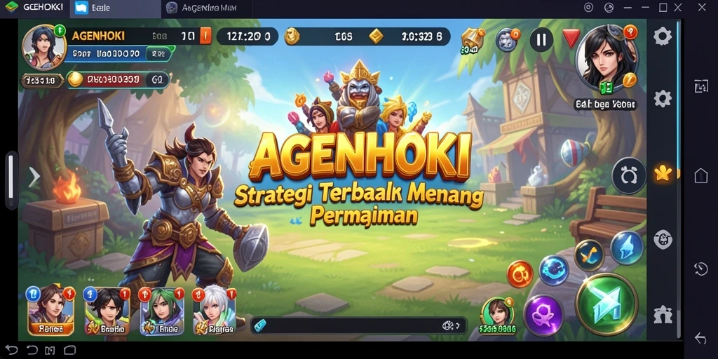 Screenshot AGENHOKI menampilkan aksi strategis seru dalam permainan.
