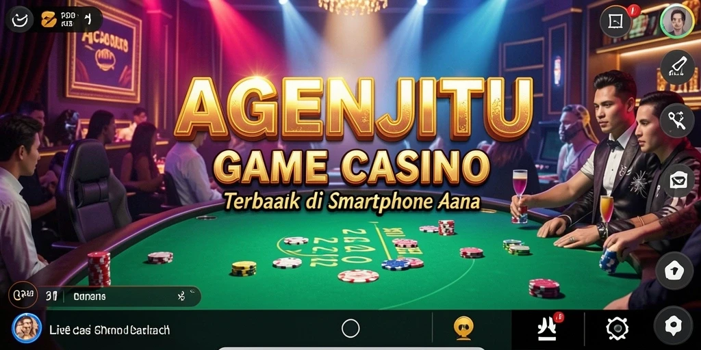Screenshot AGENJITU menampilkan dealer langsung dan permainan yang menarik.