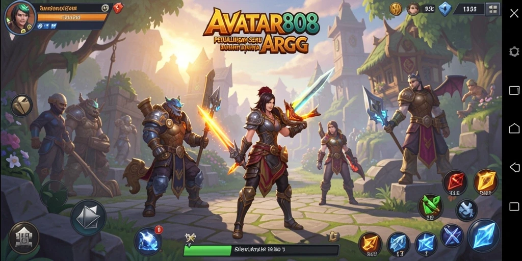 Tampilan gameplay ARPG yang menegangkan dan mendebarkan di AVATAR808.