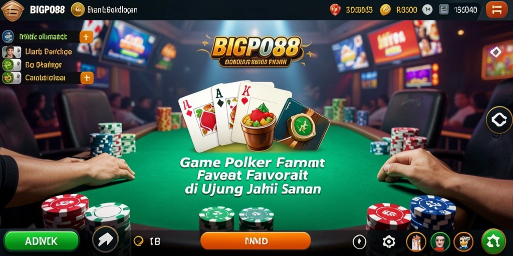 Tampilan menarik dari gameplay Poker di BIGPO88