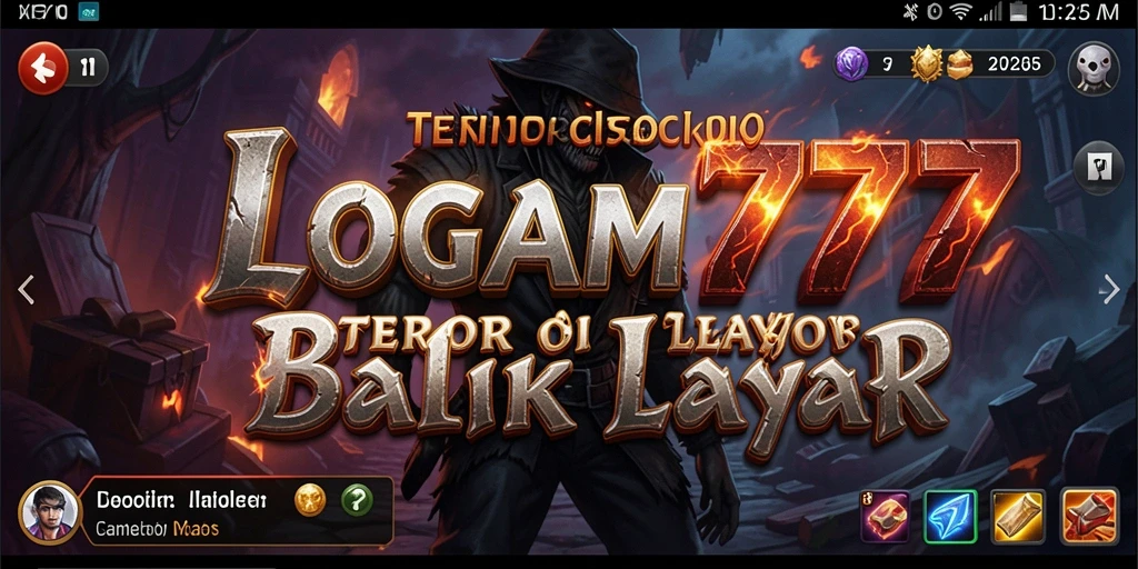 Tampilan gameplay seram di LOGAM777 dengan suasana mencekam.