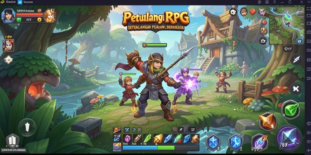 Gameplay seru dalam dunia fantasi RPG yang memukau.