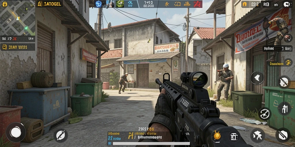 Gameplay mendebarkan dengan aksi tembak-menembak di ZIATOGEL.